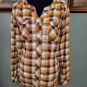 Duluth Trading Company flannel tunic